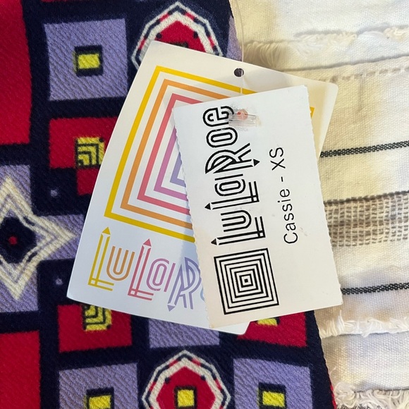 LuLaRoe Red and Purple Pencil Skirt Midi Casual - Picture 2 of 2